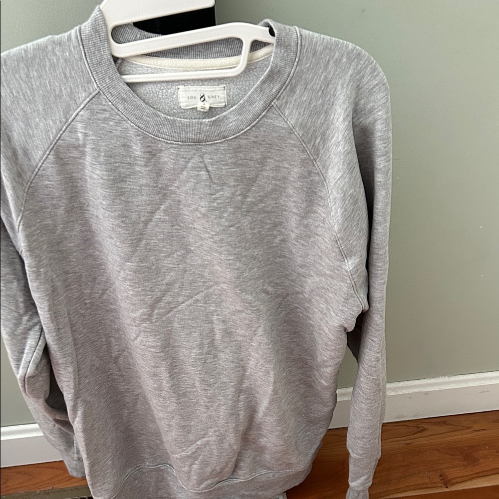 Lou & Grey Light Gray Crewneck Sweater